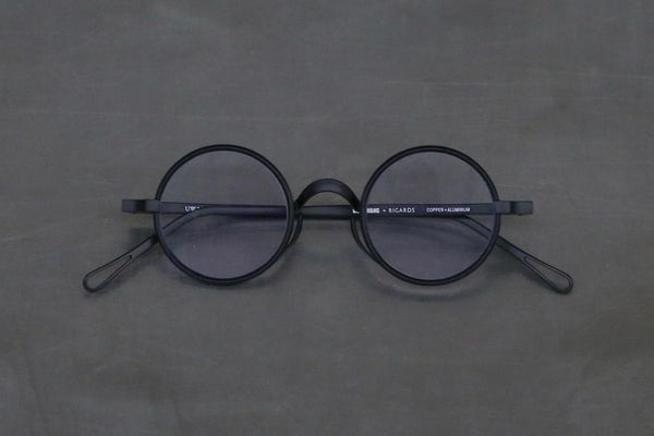 RIGARDS X UMA WANG Joint RG00UW3 Series Collection Handmade Copper Round Frame Glasses RG-RG00UW3-HKTM Black Frame Transparent